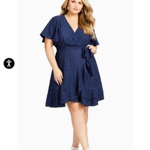 NWT Navy Blue 20W City Chic Dress - Summer Wedding Plus Dress